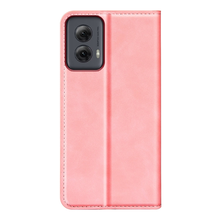 For Motorola Moto G Power 5G 2024 Retro-skin Magnetic Suction Leather Phone Case(Pink) - Motorola Cases by PMC Jewellery | Online Shopping South Africa | PMC Jewellery | Buy Now Pay Later Mobicred