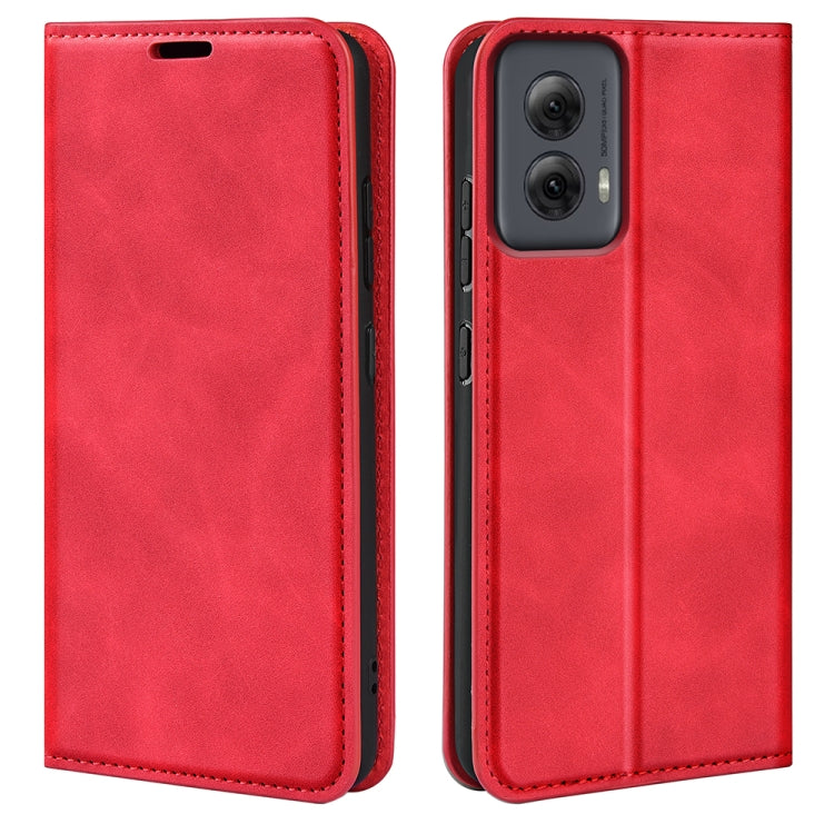 For Motorola Moto G Power 5G 2024 Retro-skin Magnetic Suction Leather Phone Case(Red) - free shipping - PMC Jewellery - Order now!