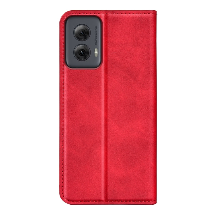 For Motorola Moto G Power 5G 2024 Retro-skin Magnetic Suction Leather Phone Case(Red) - free shipping - PMC Jewellery - Order now!