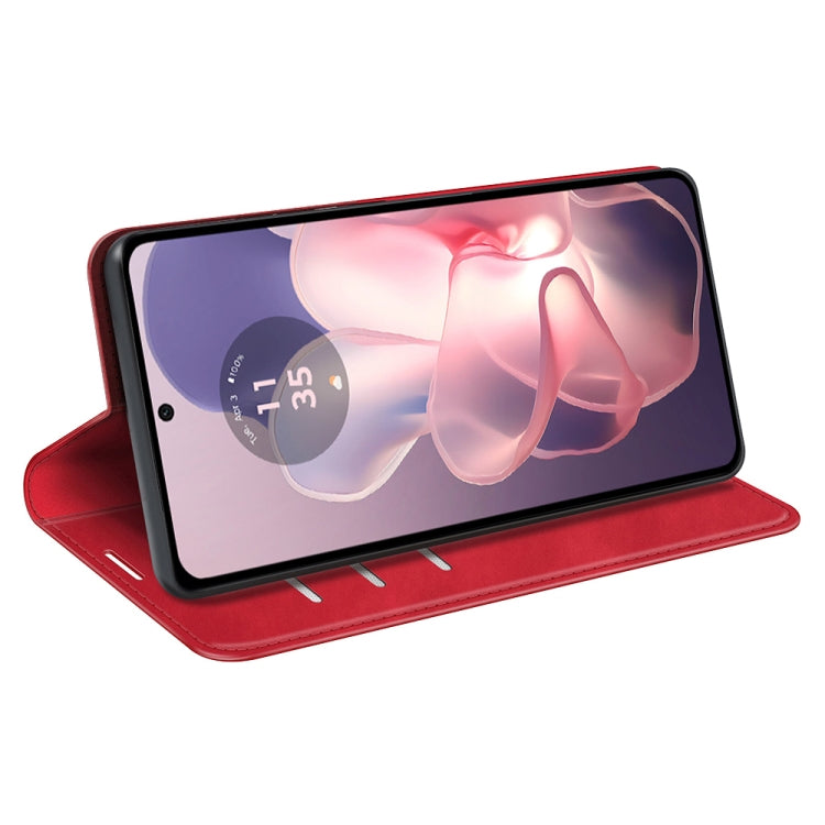 For Motorola Moto G Power 5G 2024 Retro-skin Magnetic Suction Leather Phone Case(Red) - free shipping - PMC Jewellery - Order now!