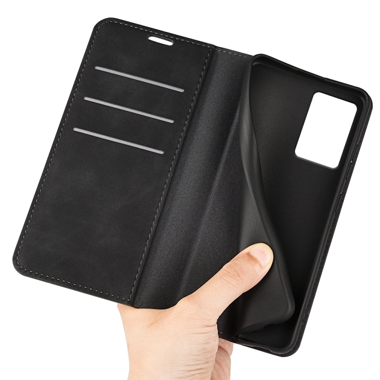 For Motorola Edge 5G 2024 Retro-skin Magnetic Suction Leather Phone Case(Black) - Motorola Cases by PMC Jewellery | Online Shopping South Africa | PMC Jewellery | Buy Now Pay Later Mobicred