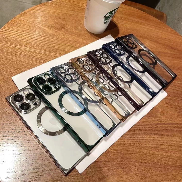 For iPhone 14 Plus Square Magsafe Electroplating TPU Phone Case(Purple) - iPhone 14 Plus Cases by PMC TechLife | Online Shopping South Africa | PMC TechLife