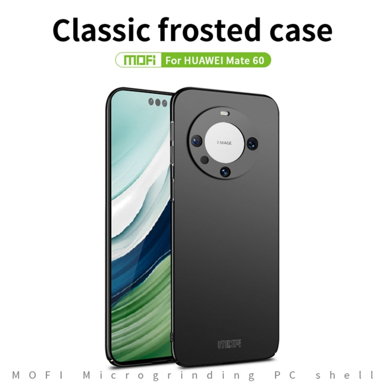 For Huawei Mate 60 MOFI Micro-Frosted PC Ultra-thin Hard Phone Case(Black) - Huawei Cases by MOFI | Online Shopping South Africa | PMC TechLife | Buy Now Pay Later Mobicred