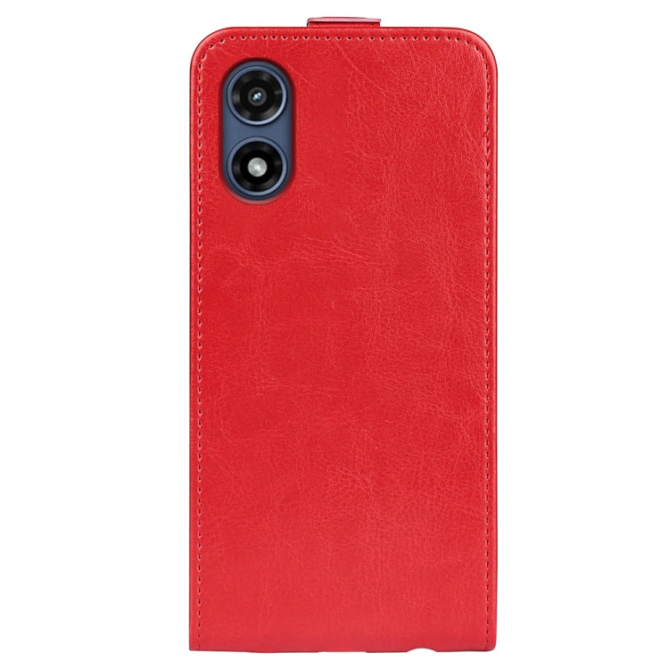 For Motorola Moto G Play 2024 R64 Texture Single Vertical Flip Leather Phone Case(Red) - Motorola Cases by PMC Jewellery | Online Shopping South Africa | PMC Jewellery | Buy Now Pay Later Mobicred