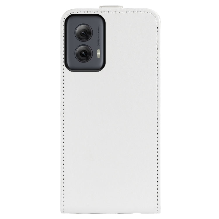 For Motorola Moto G Power 5G 2024 R64 Texture Single Vertical Flip Leather Phone Case(White) - Motorola Cases by PMC Jewellery | Online Shopping South Africa | PMC Jewellery | Buy Now Pay Later Mobicred