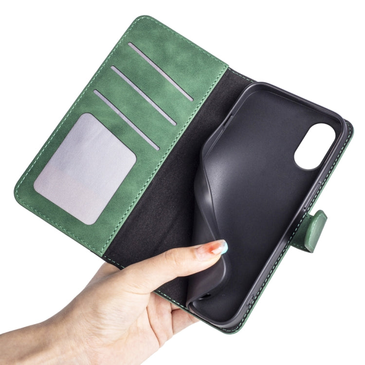For Motorola Moto G Play 2024 Stitching Horizontal Flip Leather Phone Case(Green) - Motorola Cases by PMC Jewellery | Online Shopping South Africa | PMC Jewellery | Buy Now Pay Later Mobicred