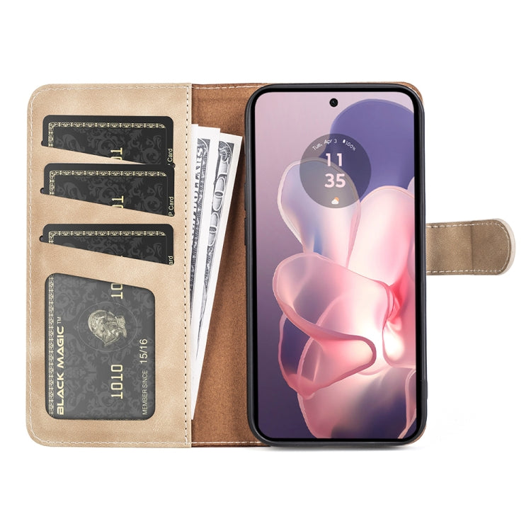 For Motolora Moto G Power 5G 2024 Stitching Horizontal Flip Leather Phone Case(Yellow) - Motorola Cases by PMC Jewellery | Online Shopping South Africa | PMC Jewellery | Buy Now Pay Later Mobicred