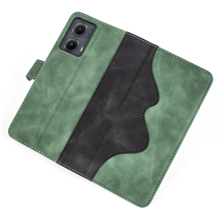 For Motolora Edge 5G 2024 Stitching Horizontal Flip Leather Phone Case(Green) - Motorola Cases by PMC Jewellery | Online Shopping South Africa | PMC Jewellery | Buy Now Pay Later Mobicred