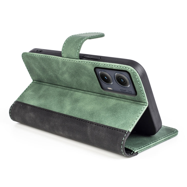 For Motolora Edge 5G 2024 Stitching Horizontal Flip Leather Phone Case(Green) - Motorola Cases by PMC Jewellery | Online Shopping South Africa | PMC Jewellery | Buy Now Pay Later Mobicred