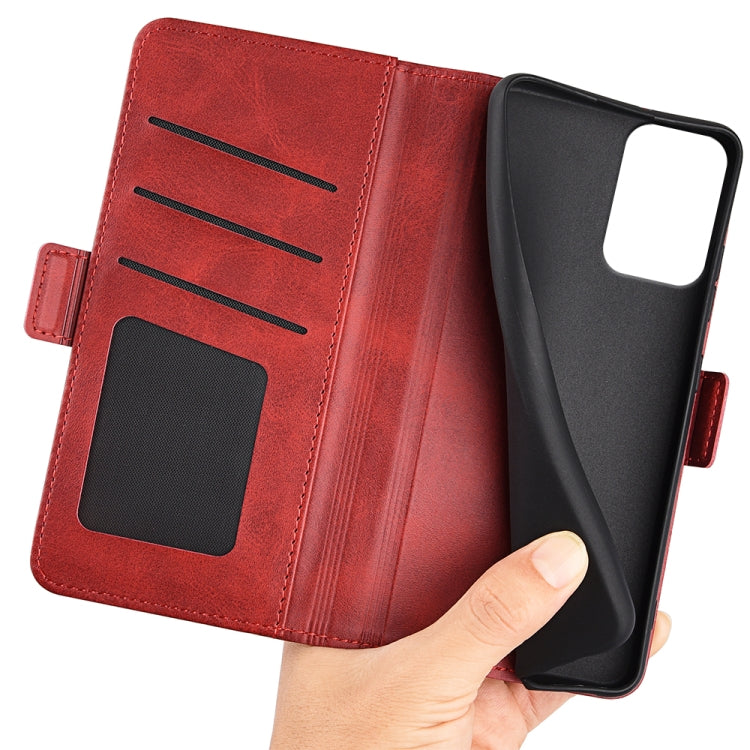 For Motorola Moto G 5G 2024 Dual-side Magnetic Buckle Horizontal Flip Leather Phone Case(Red) - Motorola Cases by PMC Jewellery | Online Shopping South Africa | PMC Jewellery | Buy Now Pay Later Mobicred