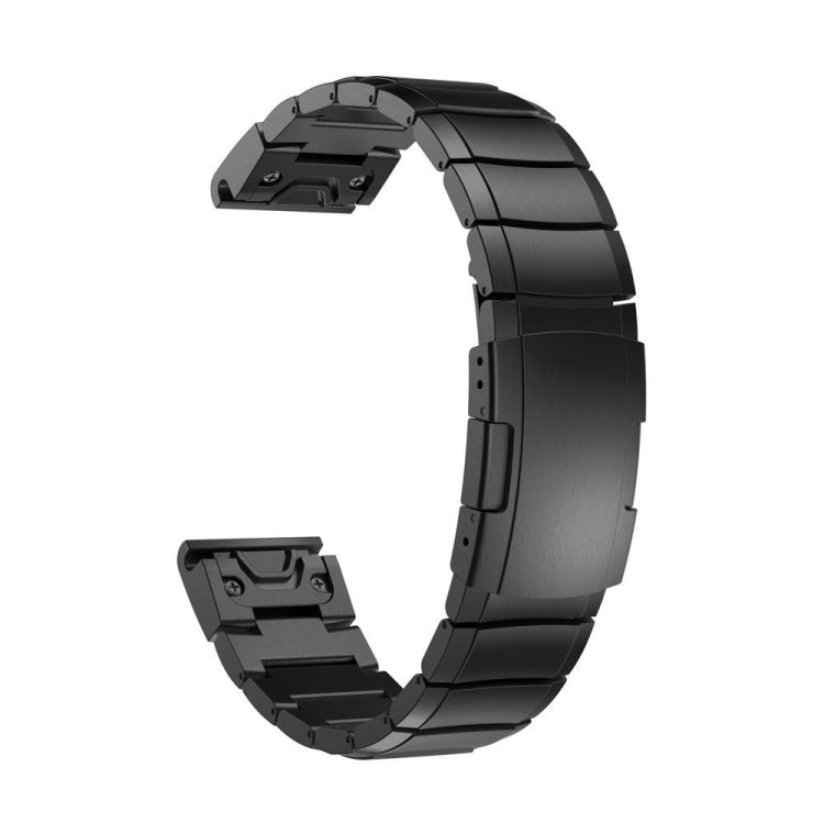 For Garmin Quatix 5 22mm Titanium Alloy Quick Release Watch Band(Black) - Watch Bands by PMC TechLife | Online Shopping South Africa | PMC TechLife