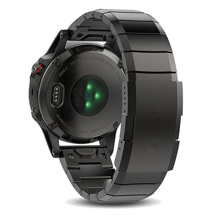 For Garmin Fenix 6 GPS 22mm Titanium Alloy Quick Release Watch Band(Black) - Watch Bands by PMC TechLife | Online Shopping South Africa | PMC TechLife