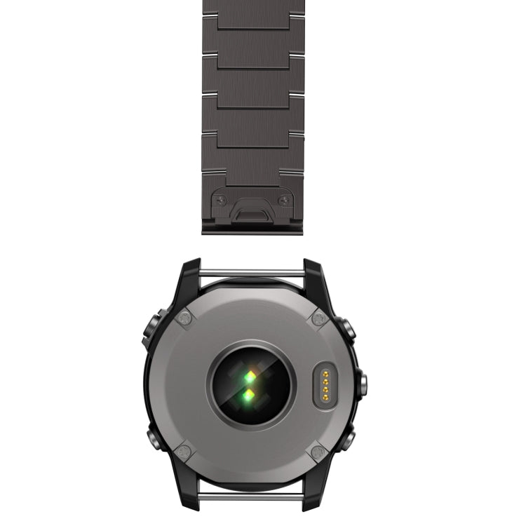 For Garmin Descent G1 22mm Titanium Alloy Quick Release Watch Band(Black) - Watch Bands by PMC TechLife | Online Shopping South Africa | PMC TechLife