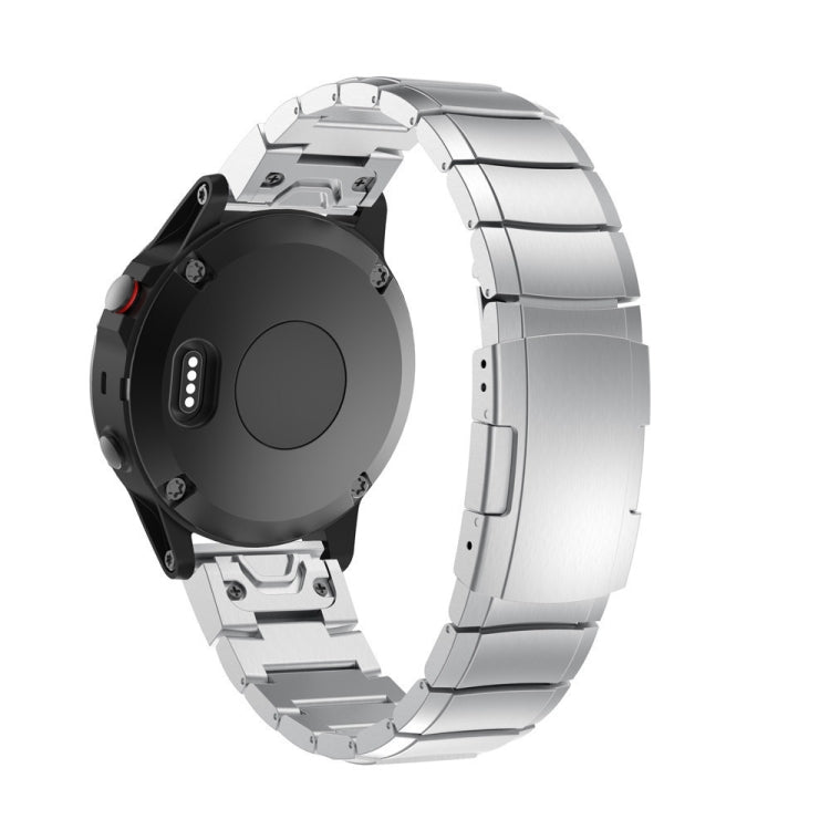For Garmin Fenix 5X Sapphire 26mm Titanium Alloy Quick Release Watch Band(Sliver) - Watch Bands by PMC TechLife | Online Shopping South Africa | PMC TechLife