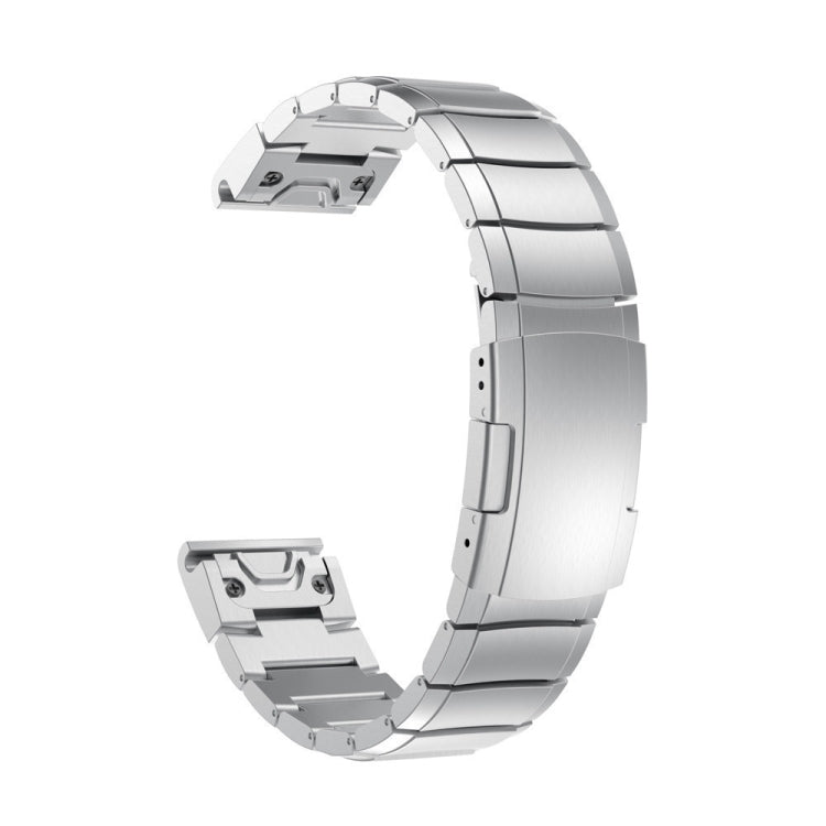 For Garmin Fenix 5X Plus 26mm Titanium Alloy Quick Release Watch Band(Sliver) - Watch Bands by PMC TechLife | Online Shopping South Africa | PMC TechLife