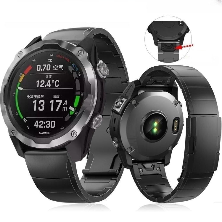 For Garmin Fenix 5X Sapphire Titanium Alloy Quick Release 26mm Watch Band(Black) - Watch Bands by PMC TechLife | Online Shopping South Africa | PMC TechLife | Buy Now Pay Later Mobicred