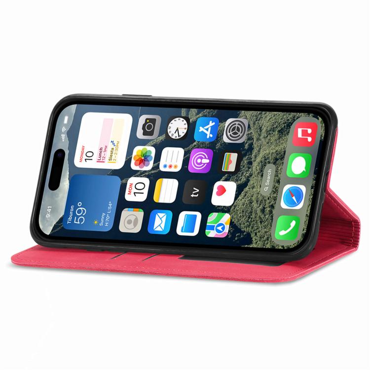 For iPhone 16e Retro Skin Feel Magnetic Flip Leather Phone Case(Red) - iPhone 16e Cases by PMC TechLife | Online Shopping South Africa | PMC TechLife | Buy Now Pay Later Mobicred
