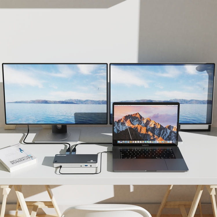 Wavlink UTD21H 60W Host Charging Thunderbolt 3 Docking Station 4K Dual Display 11 in 1 Ports, Plug:EU Plug - free shipping - PMc TechLife - Order now!