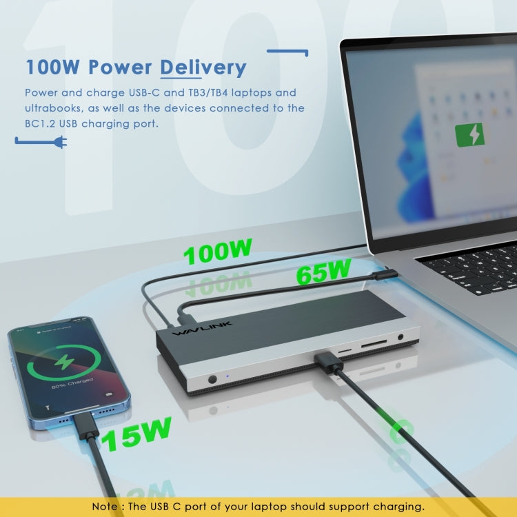 Wavlink UMD05 Display Port HDMI Port RJ45 Ethernet Triple Display MST Laptop Docking Station, Plug:AU Plug - free shipping - PMC Jewellery - Order now!