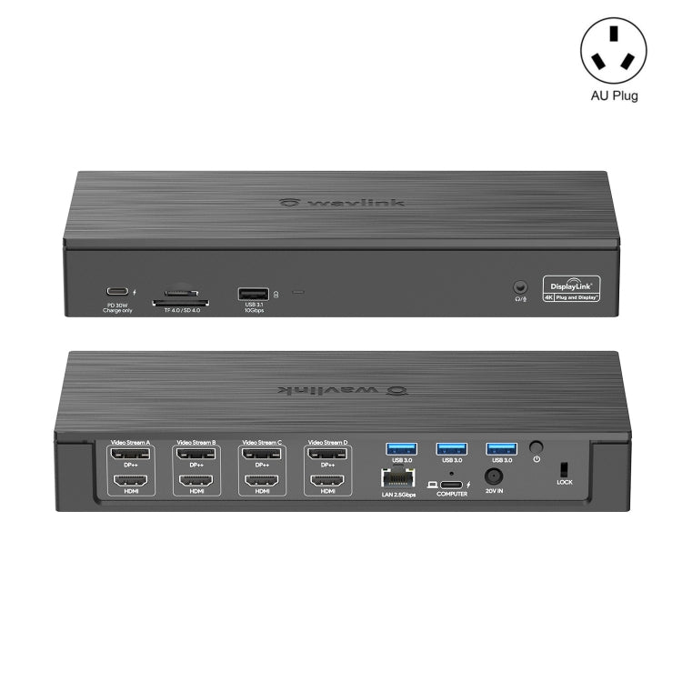 Wavlink UG69PD8 100W PD 18 in 1 Type-C Dock Compatible Type-C Universal Docking Station, Plug:AU Plug - free shipping - PMc TechLife - Order now!