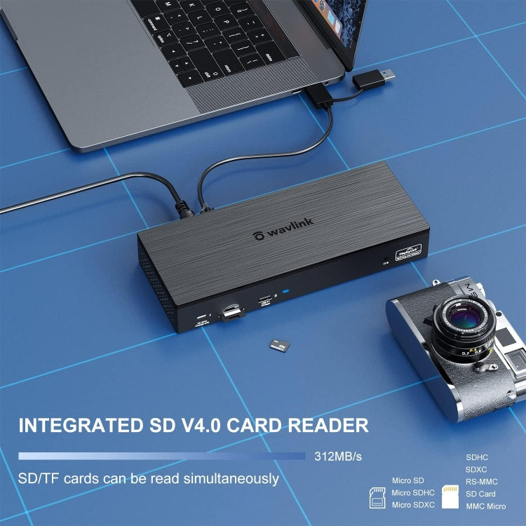 Wavlink UG69PD8 100W PD 18 in 1 Type-C Dock Compatible Type-C Universal Docking Station, Plug:US Plug - free shipping - PMc TechLife - Order now!