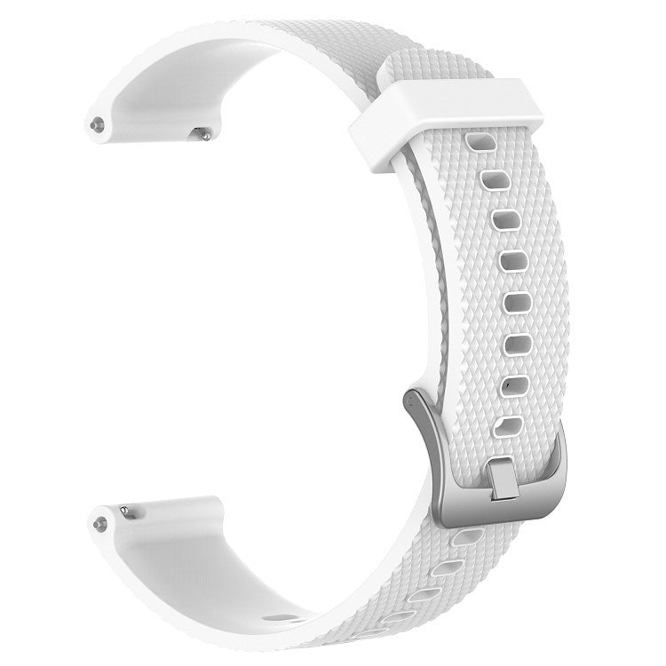 For Samsung Galaxy Watch 6 Classic 47mm 20mm Diamond Textured Silicone Watch Band(White) - Watch Bands by PMC TechLife | Online Shopping South Africa | PMC TechLife | Buy Now Pay Later Mobicred
