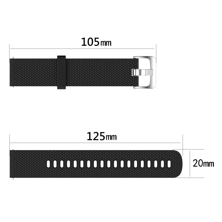 For Samsung Galaxy Watch 6 Classic 47mm 20mm Diamond Textured Silicone Watch Band(White) - Watch Bands by PMC TechLife | Online Shopping South Africa | PMC TechLife | Buy Now Pay Later Mobicred