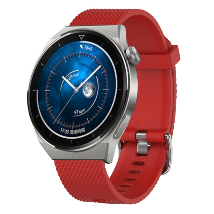 For Huawei Watch 4 Pro 22mm Diamond Textured Silicone Watch Band(Dark Grey) - Watch Bands by PMC TechLife | Online Shopping South Africa | PMC TechLife