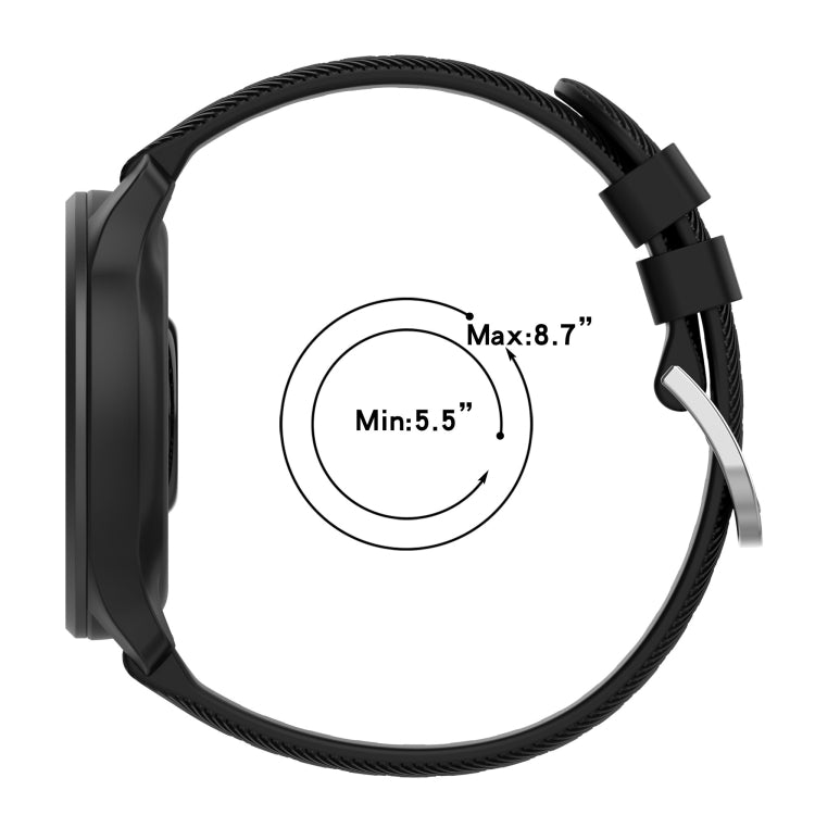 For Huawei Watch 4 Pro 22mm Diamond Textured Silicone Watch Band(Dark Grey) - Watch Bands by PMC TechLife | Online Shopping South Africa | PMC TechLife