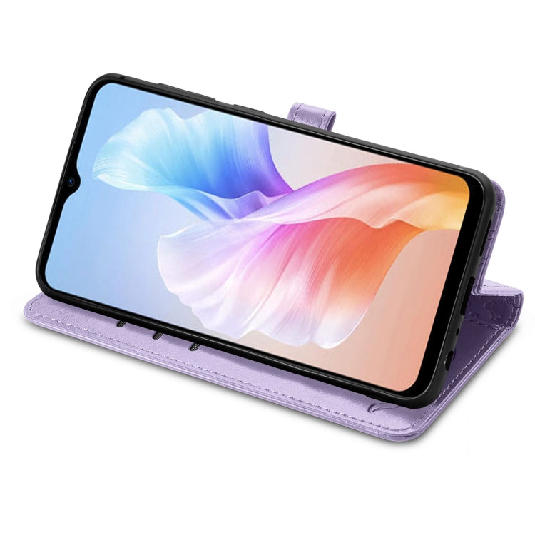 For DOOGEE X98 Pro / X98 Cat and Dog Embossed Leather Phone Case(Purple) - Doogee Cases by PMC TechLife | Online Shopping South Africa | PMC TechLife | Buy Now Pay Later Mobicred