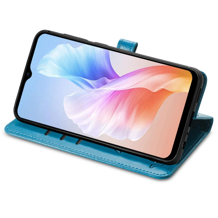 For DOOGEE X98 Pro / X98 Cat and Dog Embossed Leather Phone Case(Blue) - Doogee Cases by PMC TechLife | Online Shopping South Africa | PMC TechLife | Buy Now Pay Later Mobicred