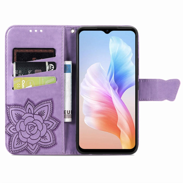 For DOOGEE X98 Pro / X98 Butterfly Love Flower Embossed Leather Phone Case(Purple) - free shipping - PMC TechLife - Order now!