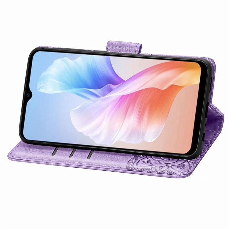 For DOOGEE X98 Pro / X98 Butterfly Love Flower Embossed Leather Phone Case(Purple) - free shipping - PMC TechLife - Order now!