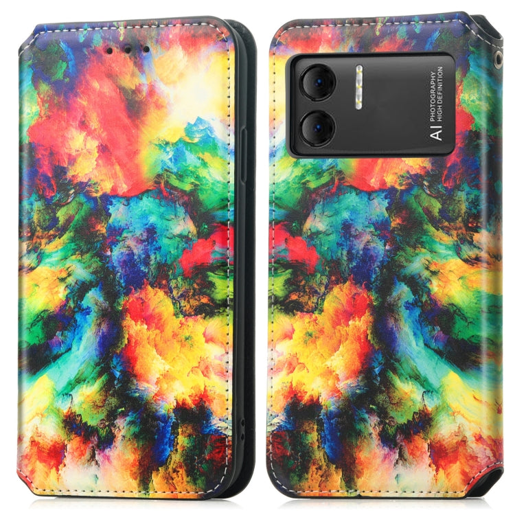 For DOOGEE X98 Pro / X98 CaseNeo Colorful Magnetic Leather Phone Case(Colorful  Cloud) - Doogee Cases by PMC TechLife | Online Shopping South Africa | PMC TechLife | Buy Now Pay Later Mobicred