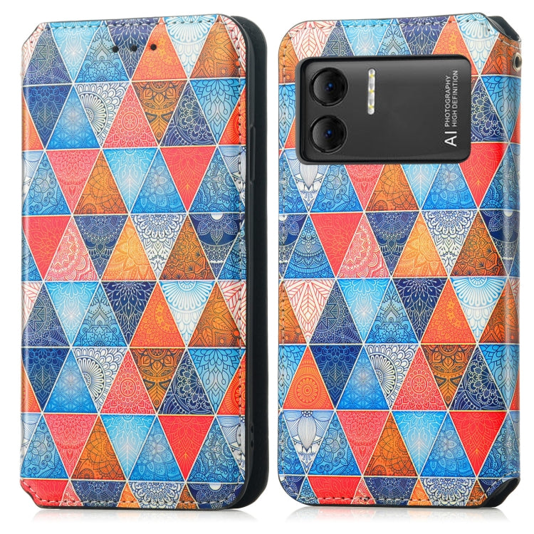 For DOOGEE X98 Pro / X98 CaseNeo Colorful Magnetic Leather Phone Case(Rhombus Mandala) - Doogee Cases by PMC TechLife | Online Shopping South Africa | PMC TechLife | Buy Now Pay Later Mobicred