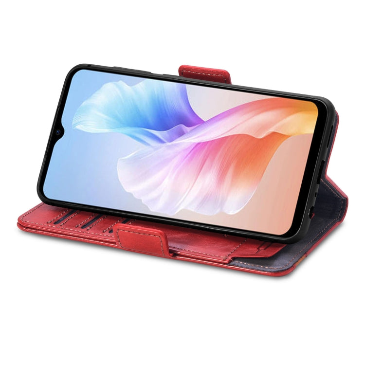 For DOOGEE X98 Pro / X98 CaseNeo Splicing Dual Magnetic Buckle Leather Phone Case(Red) - free shipping - PMC TechLife - Order now!