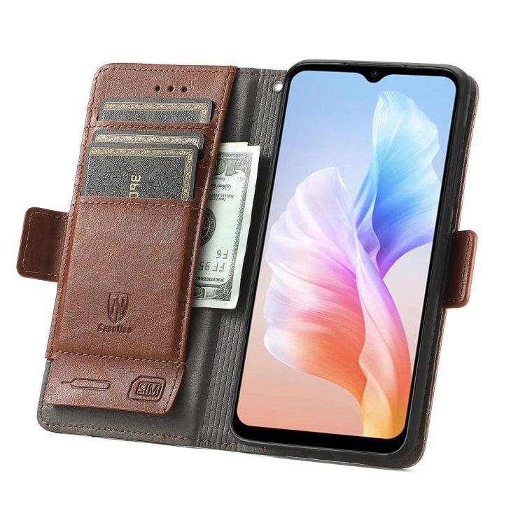 For DOOGEE X98 Pro / X98 CaseNeo Splicing Dual Magnetic Buckle Leather Phone Case(Brown) - Doogee Cases by PMC TechLife | Online Shopping South Africa | PMC TechLife | Buy Now Pay Later Mobicred