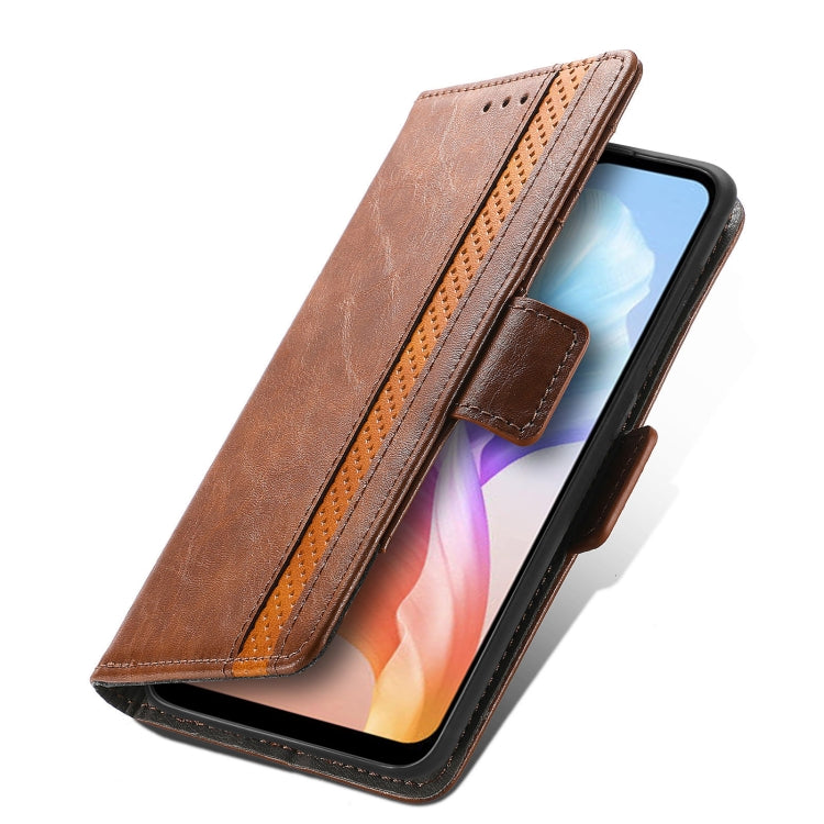 For DOOGEE X98 Pro / X98 CaseNeo Splicing Dual Magnetic Buckle Leather Phone Case(Brown) - Doogee Cases by PMC TechLife | Online Shopping South Africa | PMC TechLife | Buy Now Pay Later Mobicred