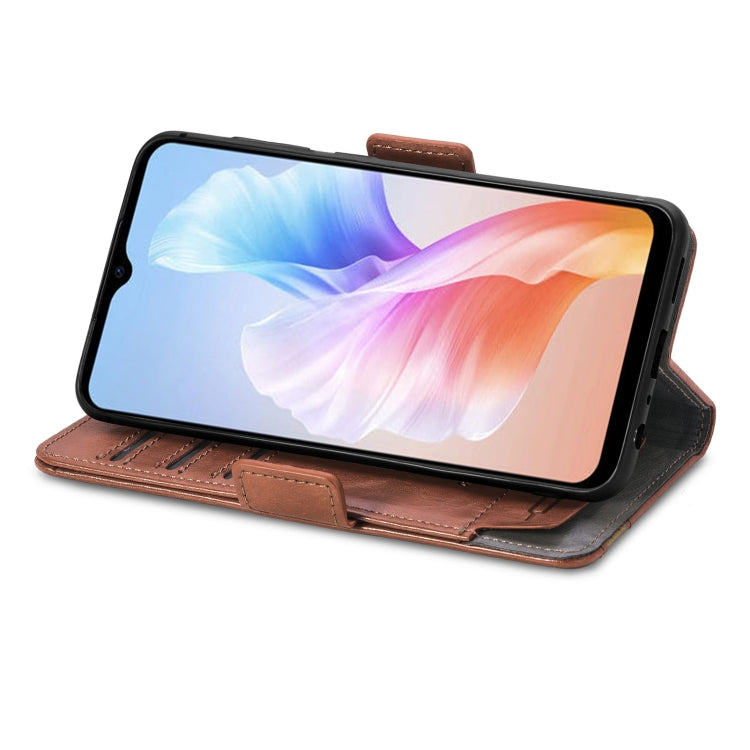 For DOOGEE X98 Pro / X98 CaseNeo Splicing Dual Magnetic Buckle Leather Phone Case(Brown) - Doogee Cases by PMC TechLife | Online Shopping South Africa | PMC TechLife | Buy Now Pay Later Mobicred