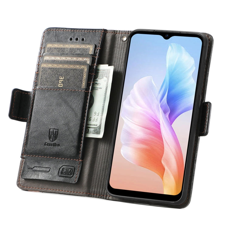 For DOOGEE X98 Pro / X98 CaseNeo Splicing Dual Magnetic Buckle Leather Phone Case(Black) - Doogee Cases by PMC TechLife | Online Shopping South Africa | PMC TechLife | Buy Now Pay Later Mobicred
