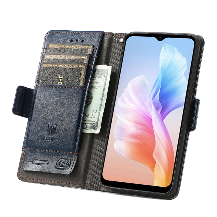 For DOOGEE X98 Pro / X98 CaseNeo Splicing Dual Magnetic Buckle Leather Phone Case(Blue) - Doogee Cases by PMC TechLife | Online Shopping South Africa | PMC TechLife | Buy Now Pay Later Mobicred