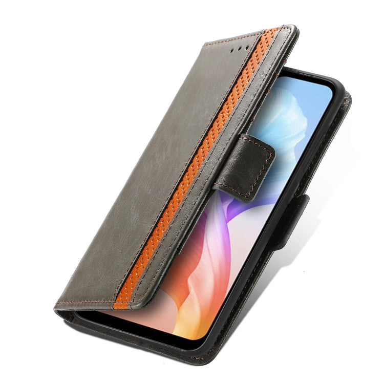 For DOOGEE X98 Pro / X98 CaseNeo Splicing Dual Magnetic Buckle Leather Phone Case(Grey) - Doogee Cases by PMC TechLife | Online Shopping South Africa | PMC TechLife | Buy Now Pay Later Mobicred