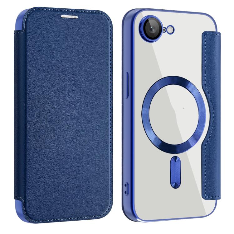 For iPhone 16e Shield MagSafe RFID Anti-theft Leather Phone Case(Dark Blue) - iPhone 16e Cases by PMC TechLife | Online Shopping South Africa | PMC TechLife | Buy Now Pay Later Mobicred