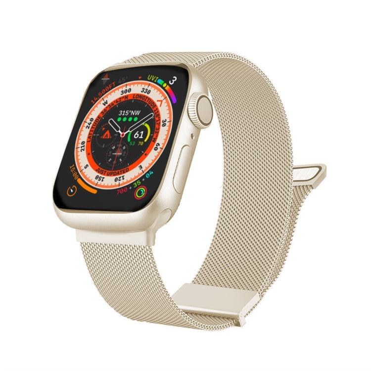 For Apple Watch 6 40mm Milan Double Magnetic Steel Mesh Watch Band(Starlight Color) - free shipping - PMC TechLife - Order now!
