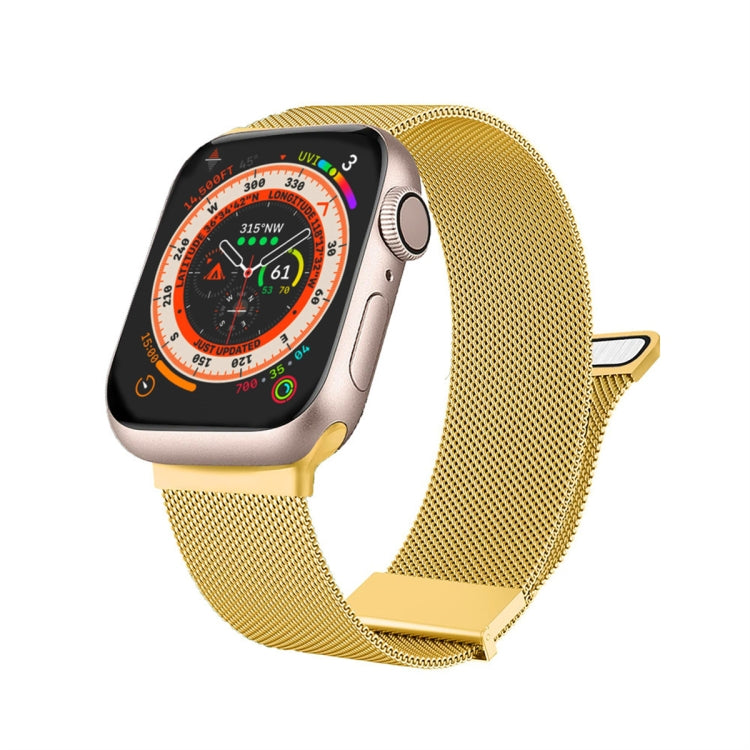 For Apple Watch 6 44mm Milan Double Magnetic Steel Mesh Watch Band(Gold) - free shipping - PMC TechLife - Order now!
