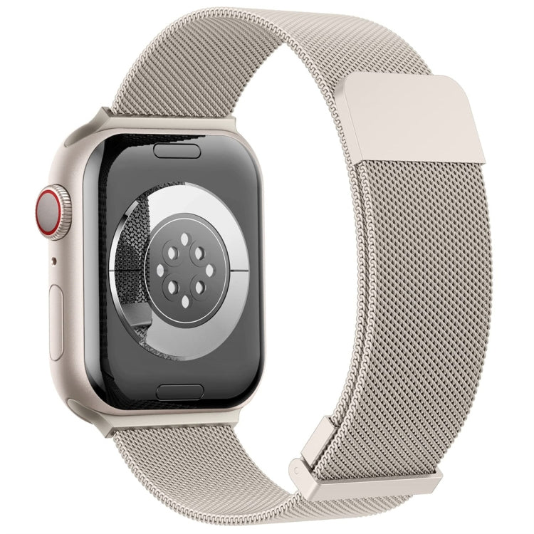 For Apple Watch 5 44mm Milan Double Magnetic Steel Mesh Watch Band(Starlight Color) - free shipping - PMC TechLife - Order now!