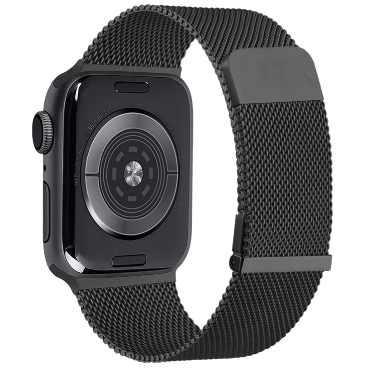 For Apple Watch 4 40mm Milan Double Magnetic Steel Mesh Watch Band(Black) - free shipping - PMC TechLife - Order now!