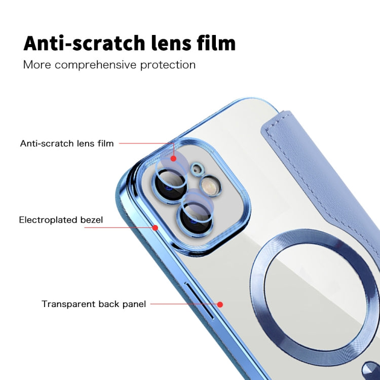For iPhone 16e Shield Magsafe RFID Anti-theft Rhombus Leather Phone Case(Dark Blue) - free shipping - PMC TechLife - Order now!