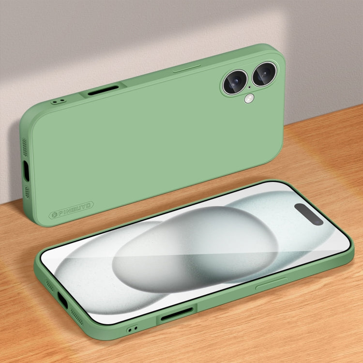For iPhone 16 PINWUYO Sense Series Liquid Silicone TPU Phone Case(Green) - iPhone 16 Cases by PINWUYO | Online Shopping South Africa | PMC TechLife | Buy Now Pay Later Mobicred