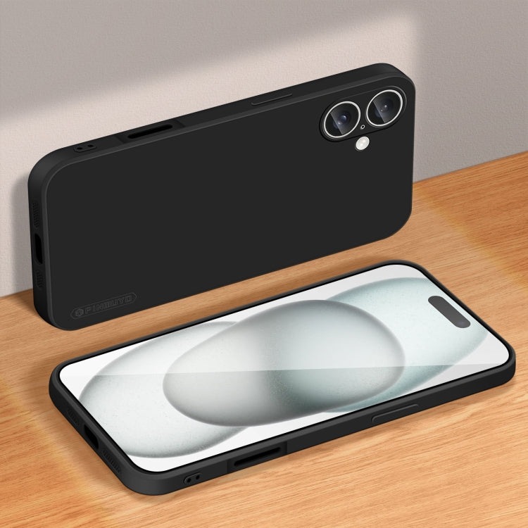 For iPhone 16 Plus PINWUYO Sense Series Liquid Silicone TPU Phone Case(Black) - free shipping - PMC TechLife - Order now!